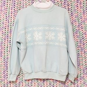 Vintage 80s Stepping Stones Mint Pastel Sweatshirt